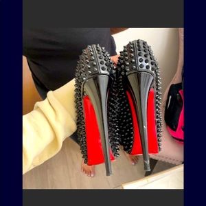 Christian Louboutin Black Alti Pump Spikes